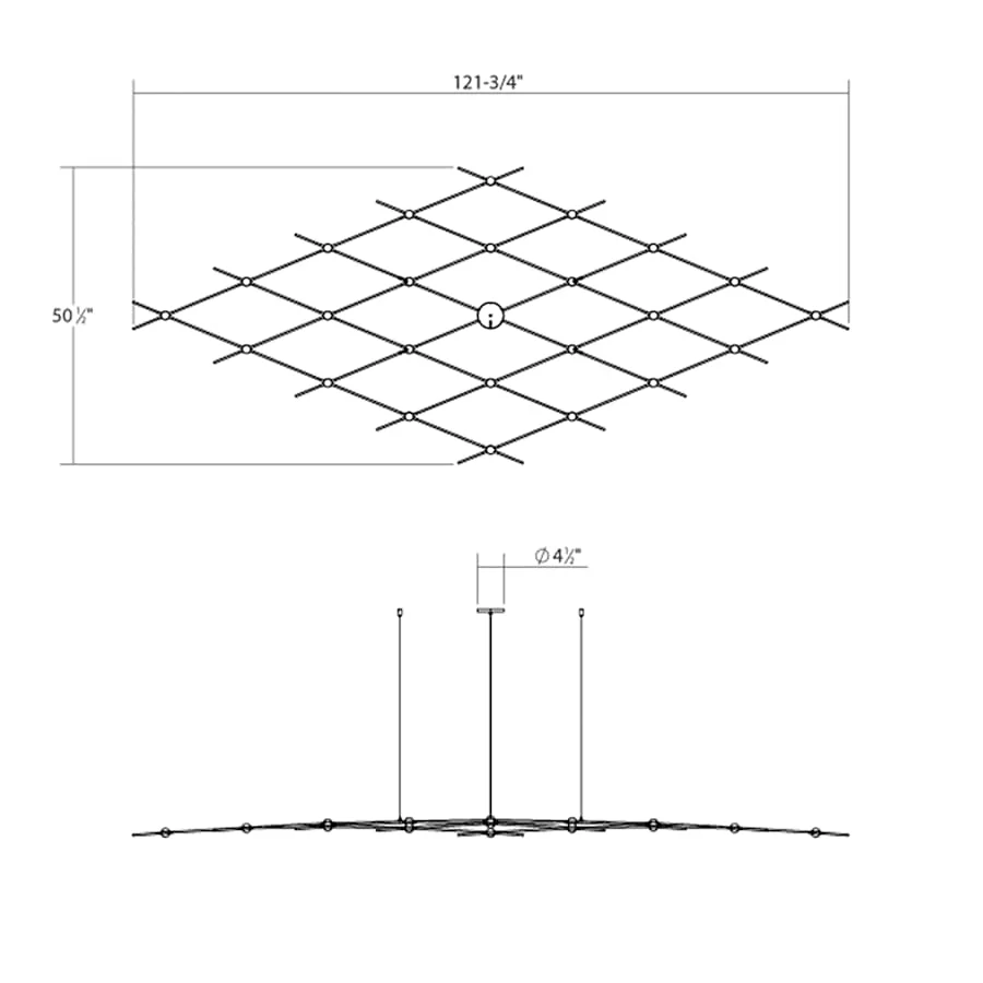 Sonneman Constellation Aquarius Medius 25 Light 122" Wide LED Chandelier with Faceted Acrylic Shades - Image 2