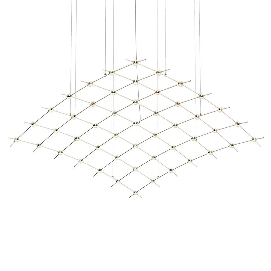 Sonneman Constellation Aquarius Major 49 Light 177" Wide LED Abstract Chandelier with Optical Acrylic Shades - Image 1