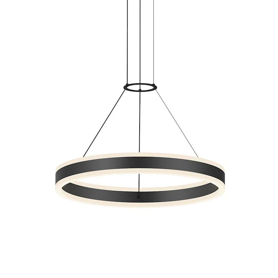 Sonneman Double Corona 24" Wide Integrated LED Ring Chandelier with Acrylic Shades - Image 1