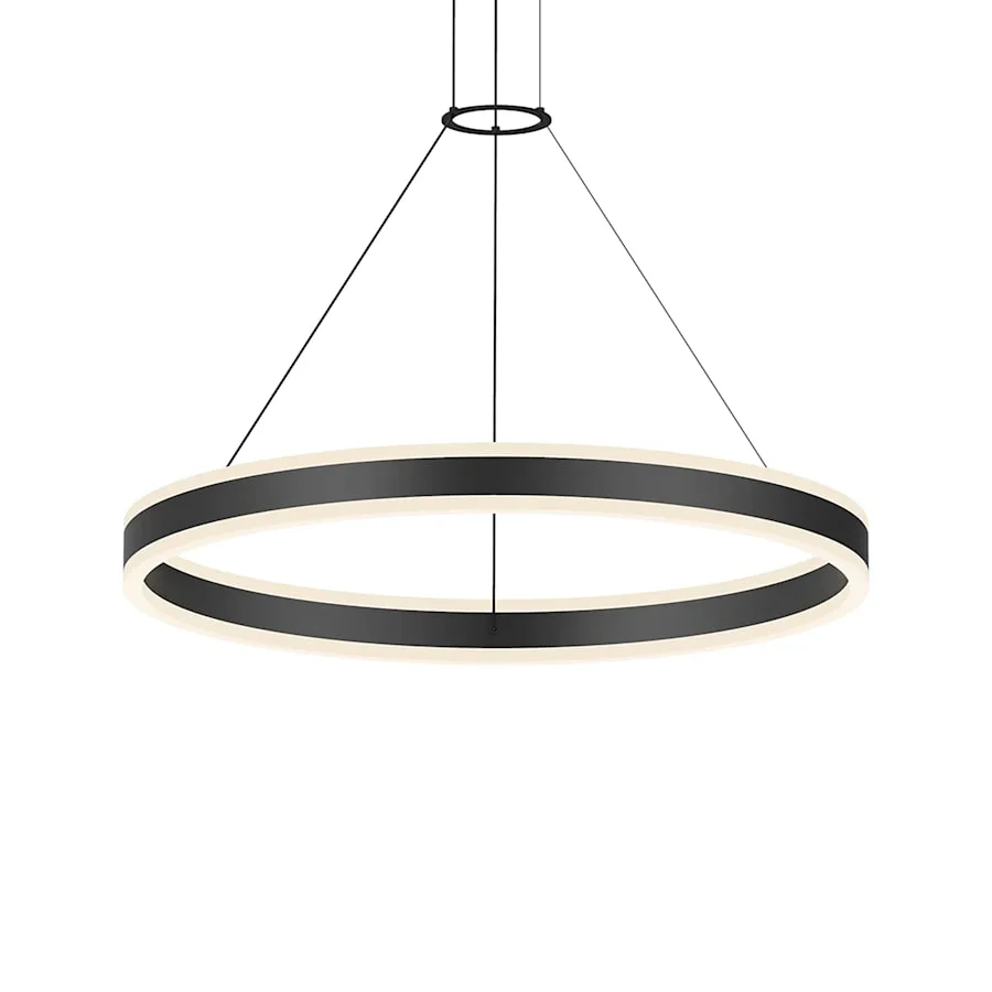 Sonneman Double Corona 32" Wide Integrated LED Ring Chandelier with Acrylic Shades - Image 1