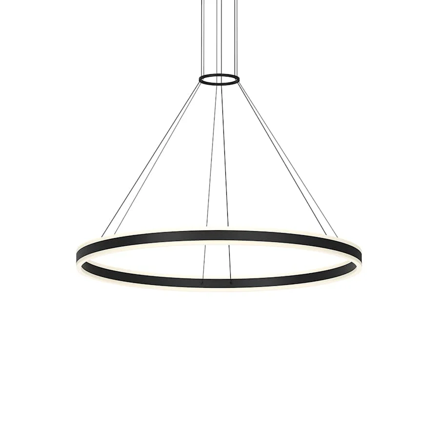 Sonneman Double Corona 48" Wide Integrated LED Ring Chandelier with Acrylic Shades - Image 1