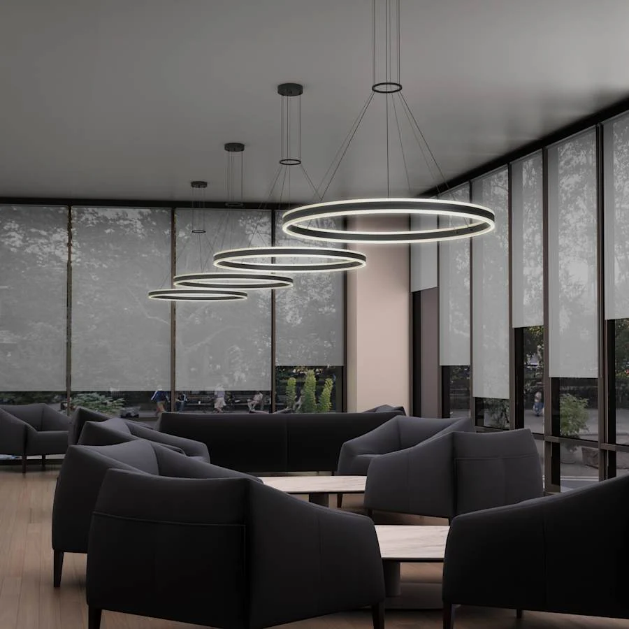 Sonneman Double Corona 48" Wide Integrated LED Ring Chandelier with Acrylic Shades - Image 2