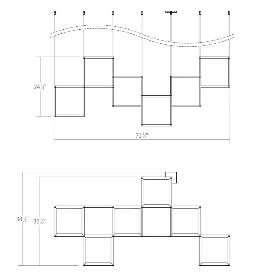Sonneman Cubix 6 Light LED Pendant - Image 2