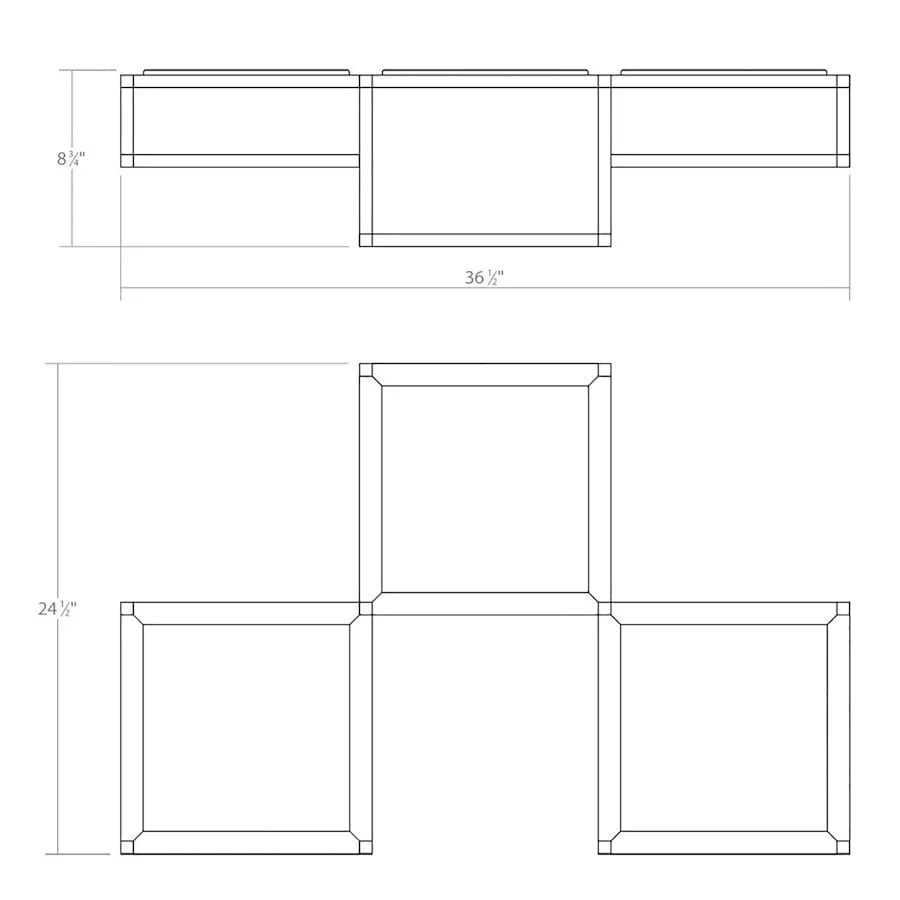 Sonneman Cubix 3 Light LED Surface Mount - Image 2
