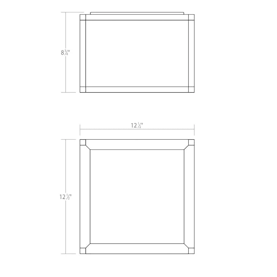 Sonneman Cubix 1 Light Medium LED Surface Mount - Image 2