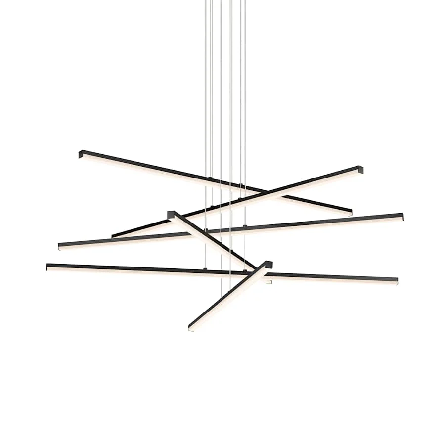Sonneman Stix 40" Wide 6 Arm LED Chandelier - Image 1