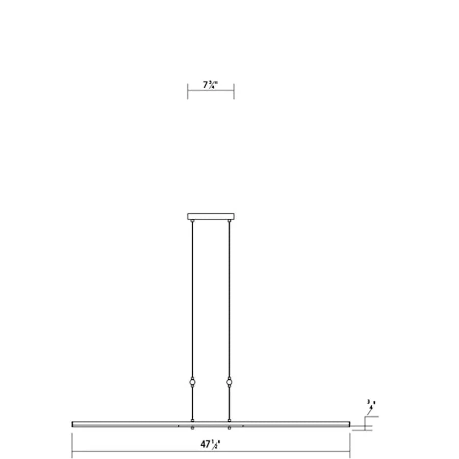 Sonneman Tik-Tak 47-1/2" Wide LED Two Tier Linear Chandelier with Optical Acrylic Shades - Image 3