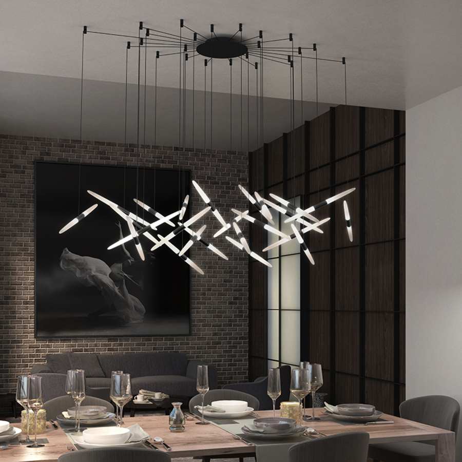 Sonneman Ballet 13 Light 27" Wide LED Abstract Multi Light Pendant - Image 3