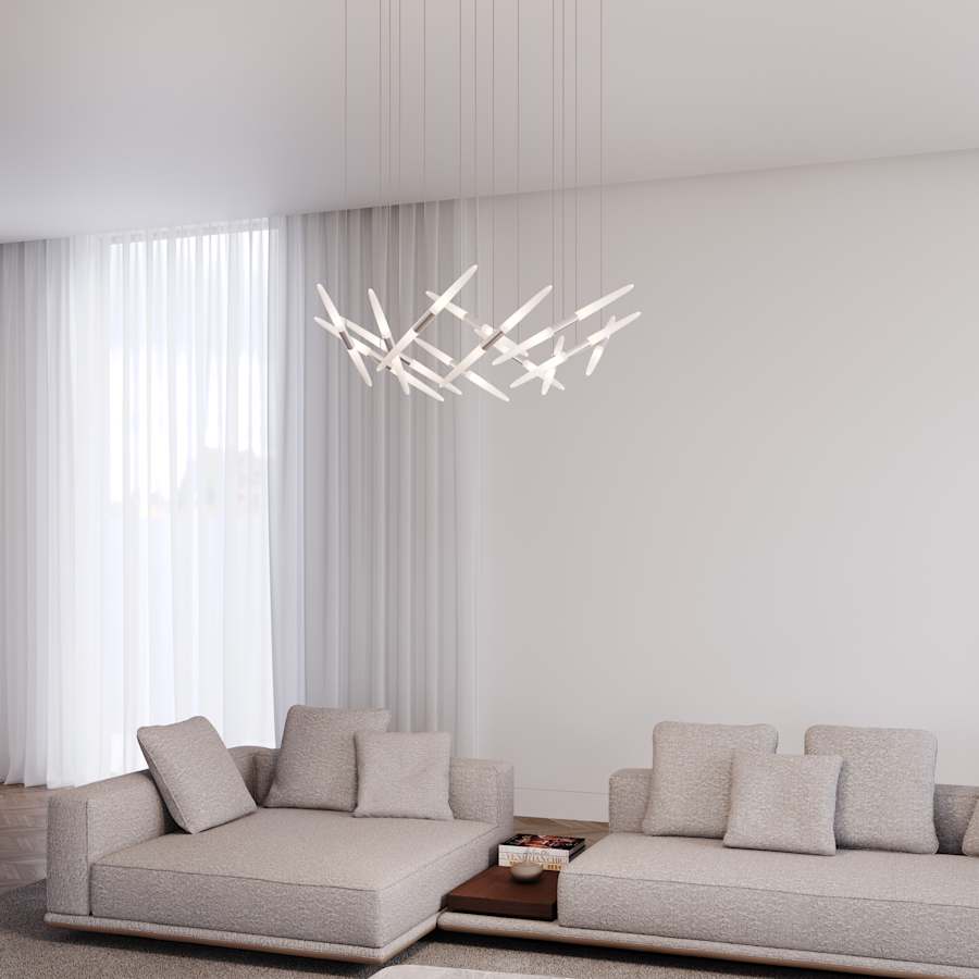 Sonneman Ballet 46" Wide 13 Light Chandelier - Image 3