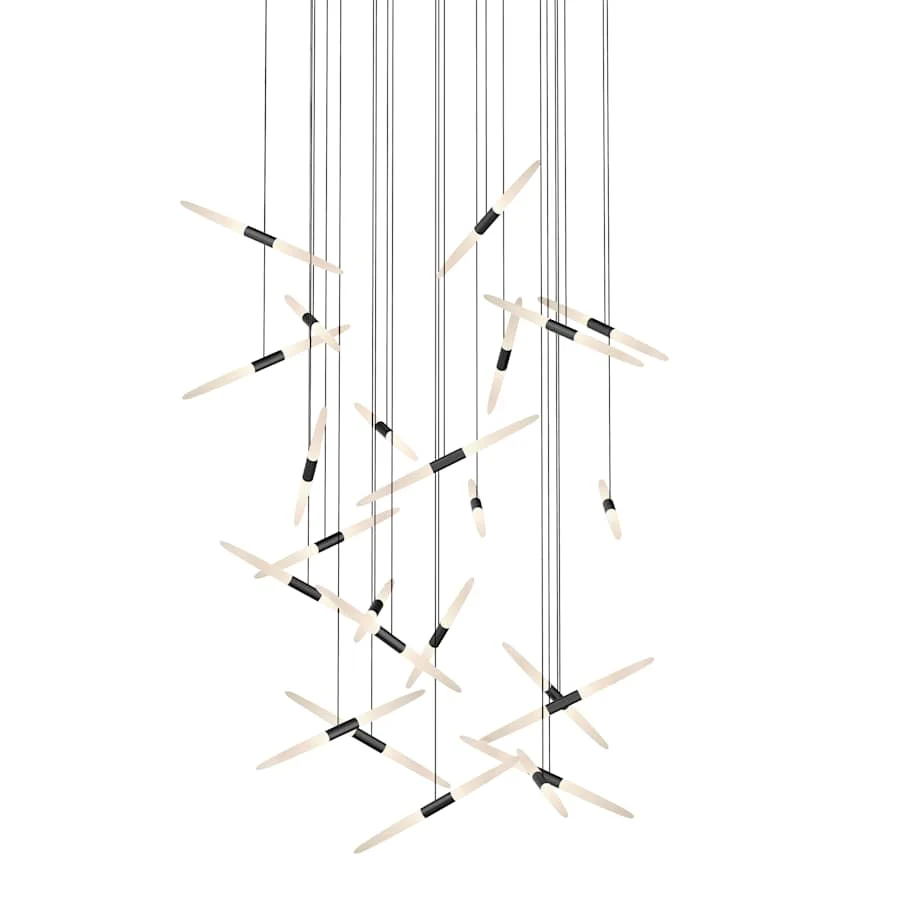 Sonneman Ballet 24 Light 49" Wide LED Abstract Multi Light Pendant with Flush Mounted Arms - Image 1