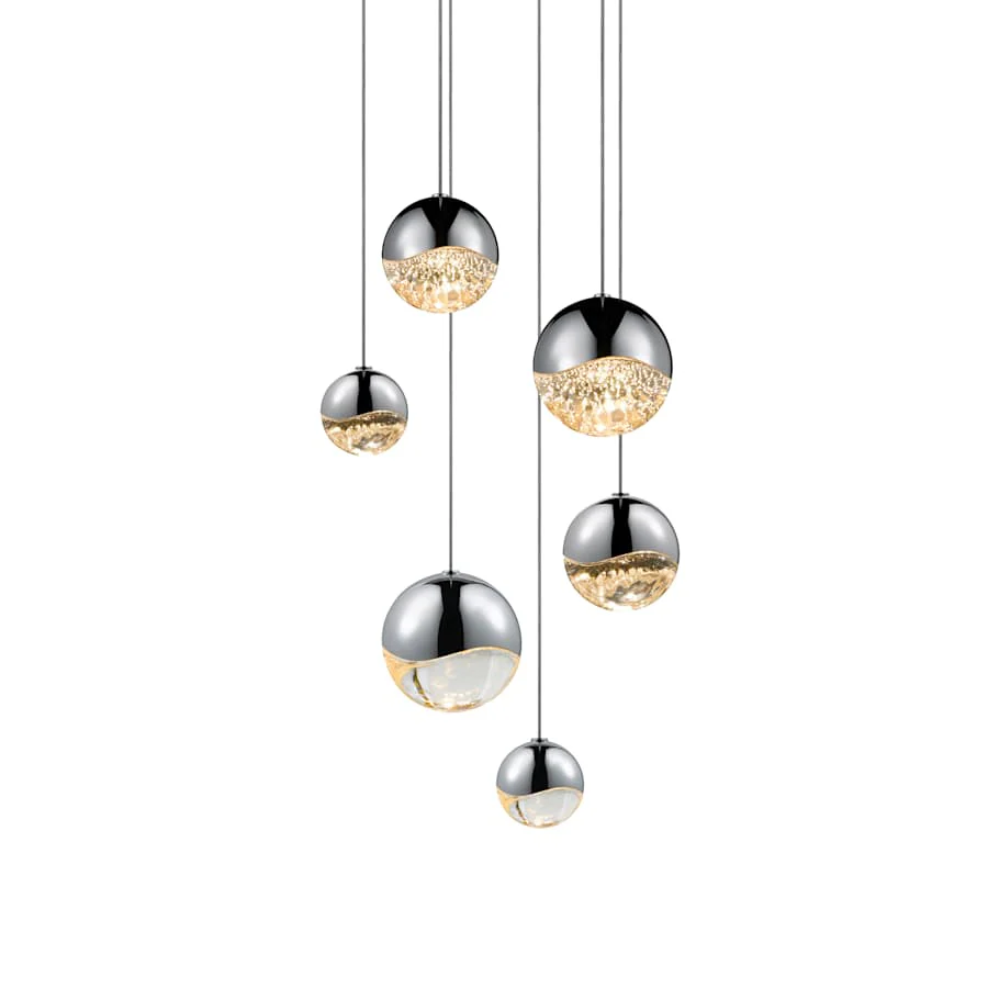 Sonneman Grapes 6 Light 12" Wide LED Suspension Multi Light Pendant - Image 1