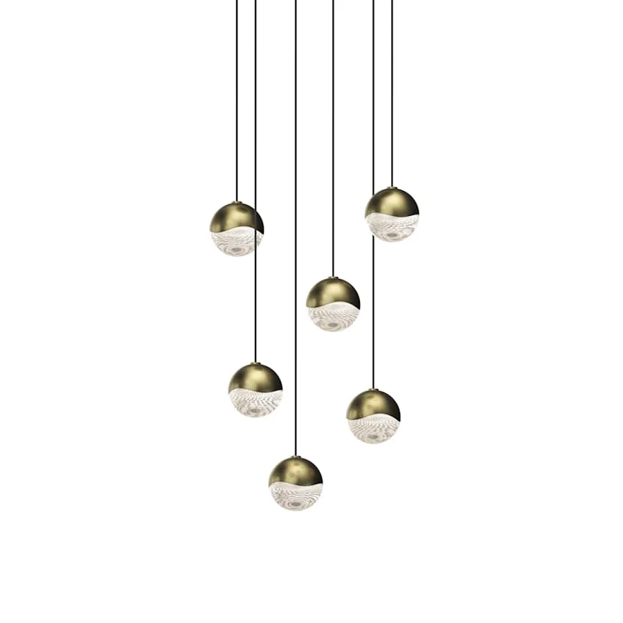 Sonneman Grapes 6 Light 11" Wide LED Suspension Multi Light Pendant - Image 1