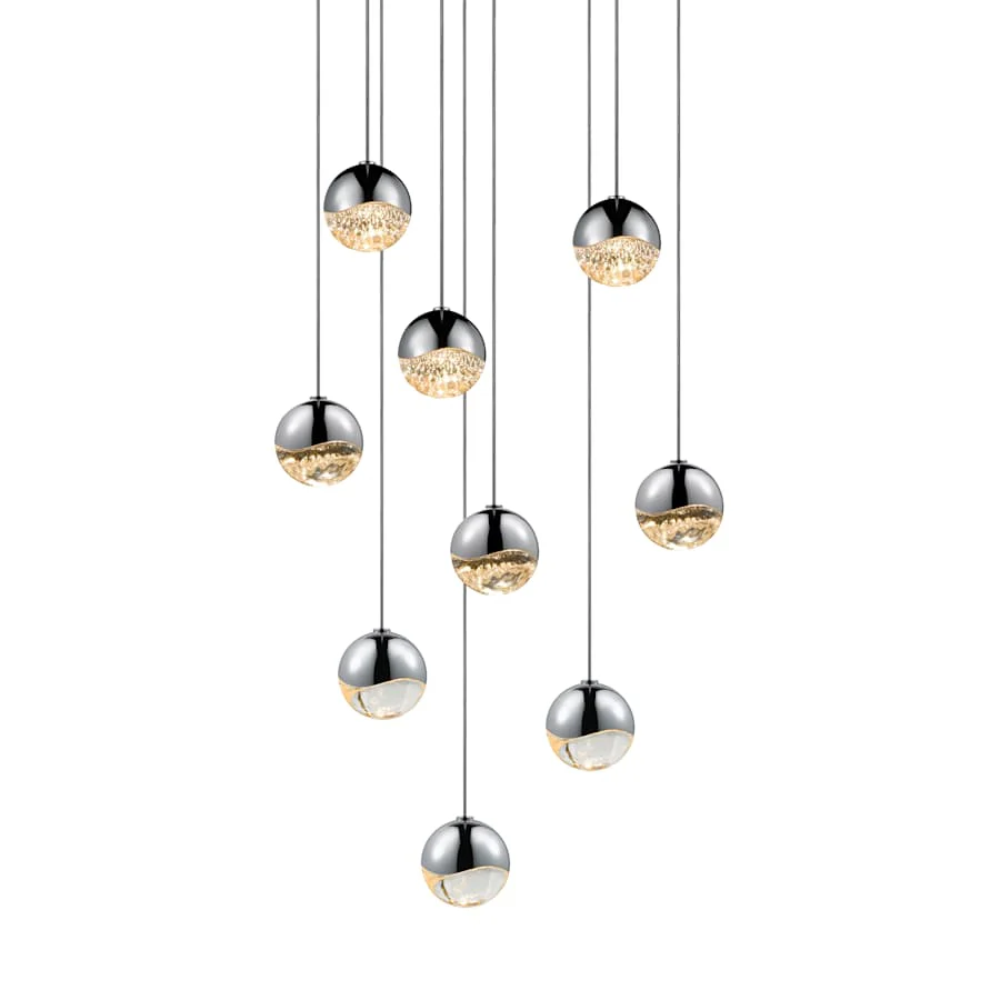 Sonneman Grapes 9 Light 13″ Wide LED Suspension Multi Light Pendant