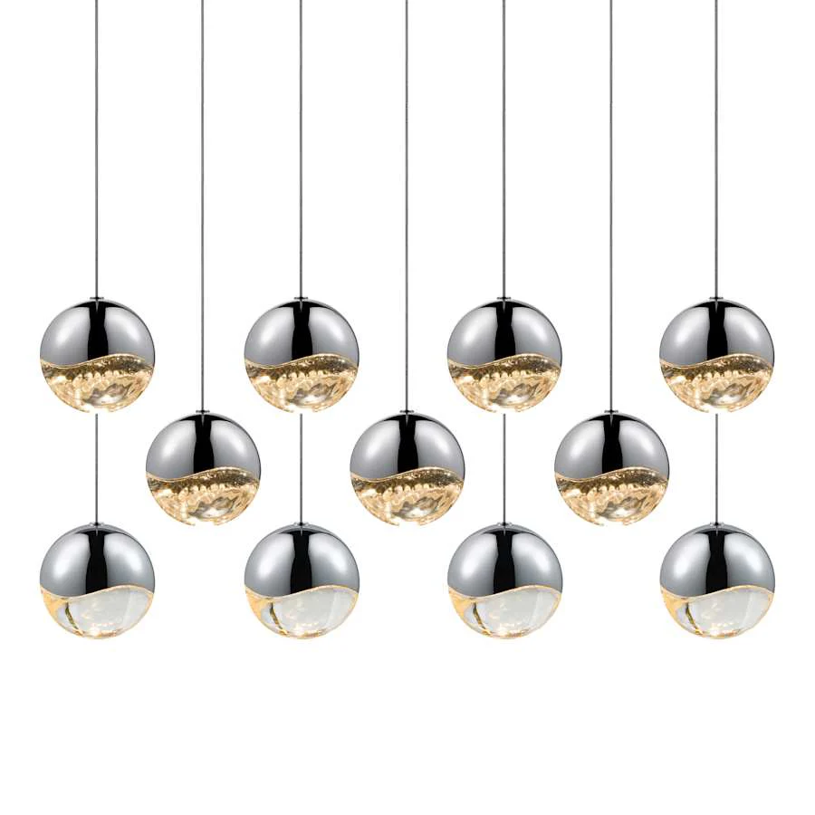 Sonneman Grapes 11 Light 38″ Wide LED Suspension Linear Pendant