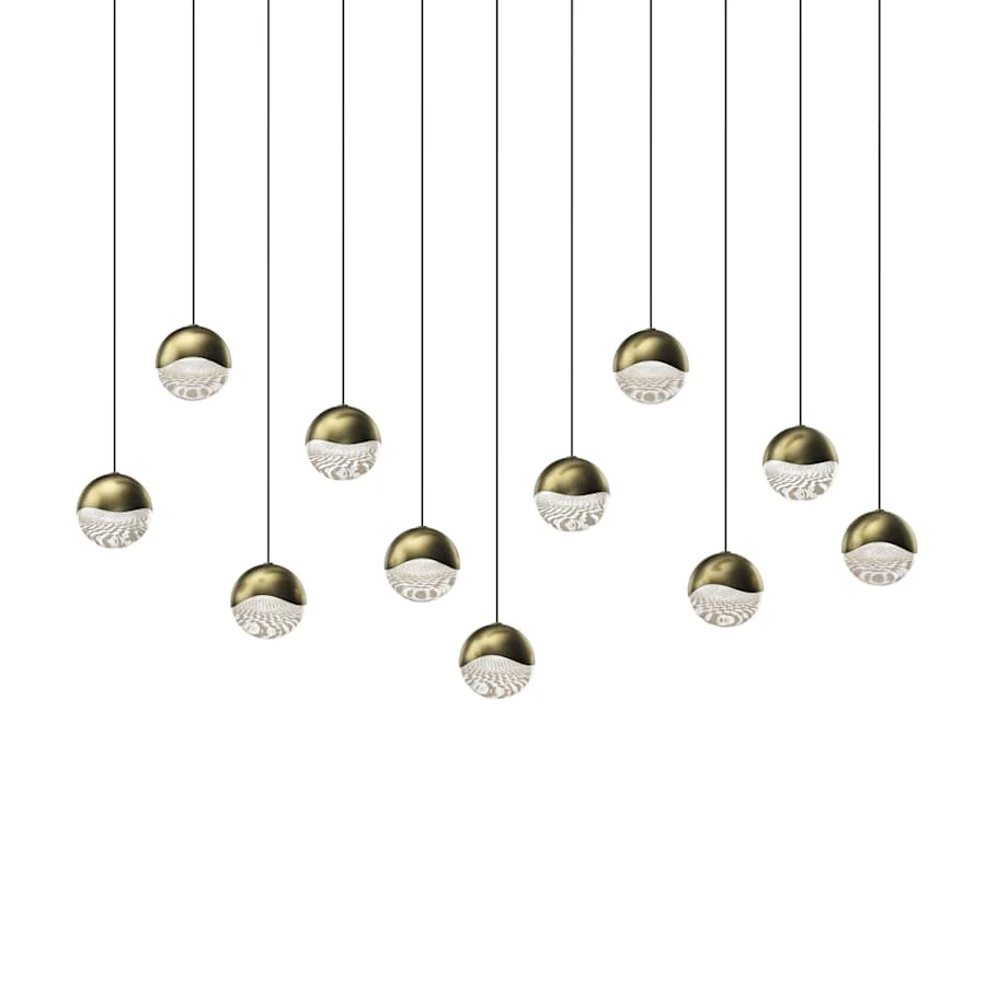 Sonneman Grapes 11 Light 37" Wide LED Suspension Linear Pendant - Image 1