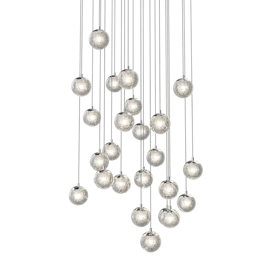 Sonneman Champagne Bubbles 24 Light 27-1/4" Wide LED Multi Light Pendant with Seeded Glass Shades - Image 1