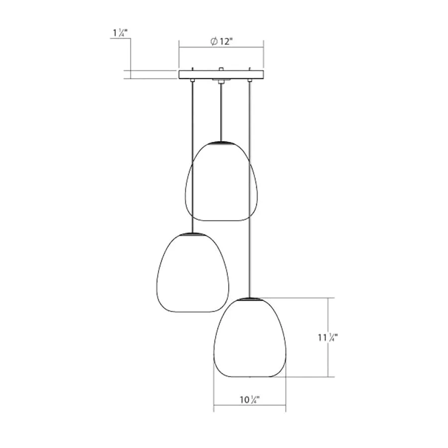 Sonneman Mela 3 Light 20" Wide LED Multi Light Pendant - Image 3