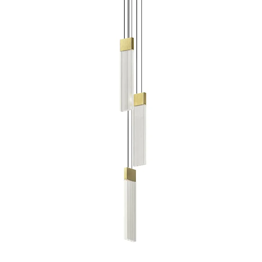 Sonneman V Panels 4" Wide Suspension Multi Light Pendant - Image 1