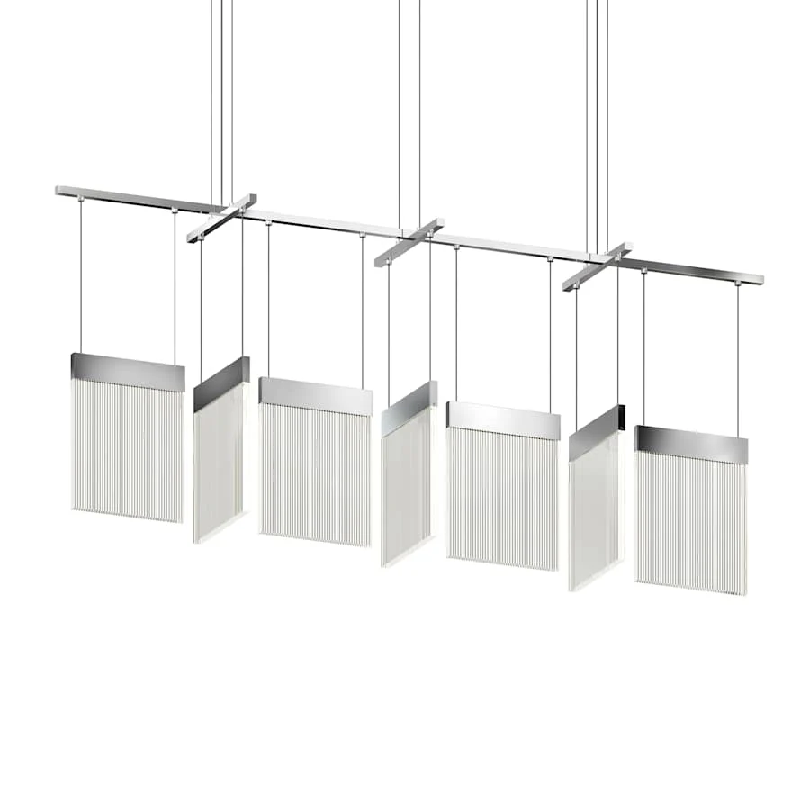 Sonneman V Panels 56" Wide Suspension Linear Pendant - Image 1