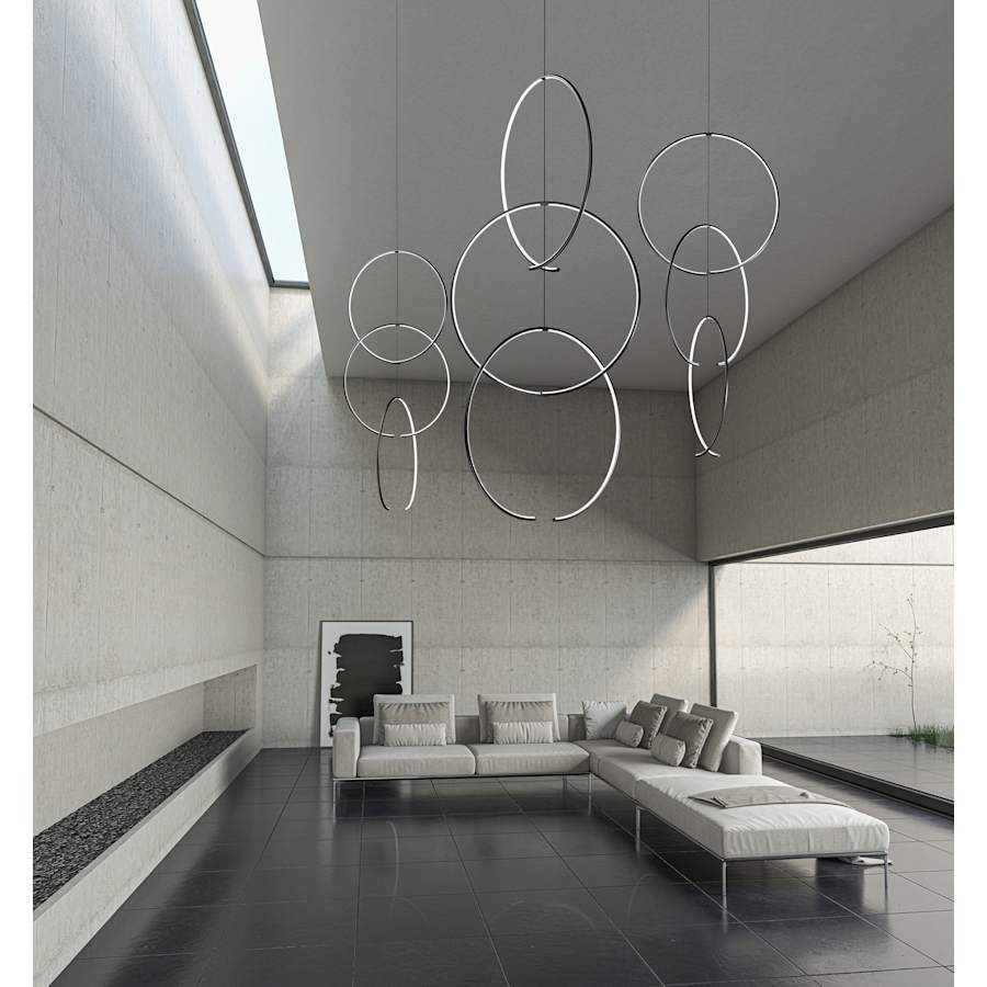 Sonneman Torc 3 Light 25" Wide LED Abstract Chandelier - Image 3