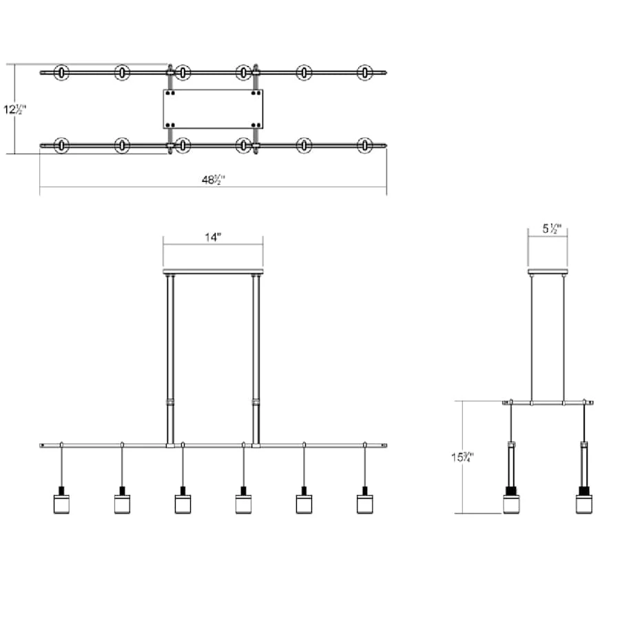 Sonneman Suspenders LED 2-Tier Tandem Linear Pendant - Image 3