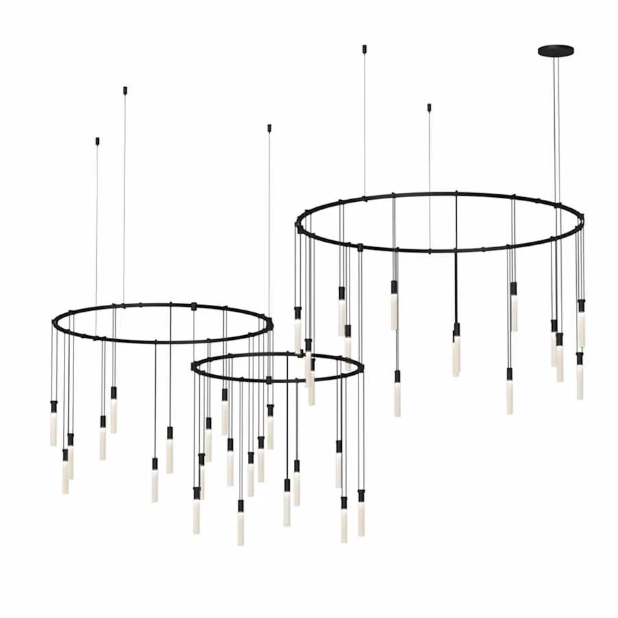 Sonneman Suspenders LED 3-Bar Offset Ring Multi Light Pendant - Image 1