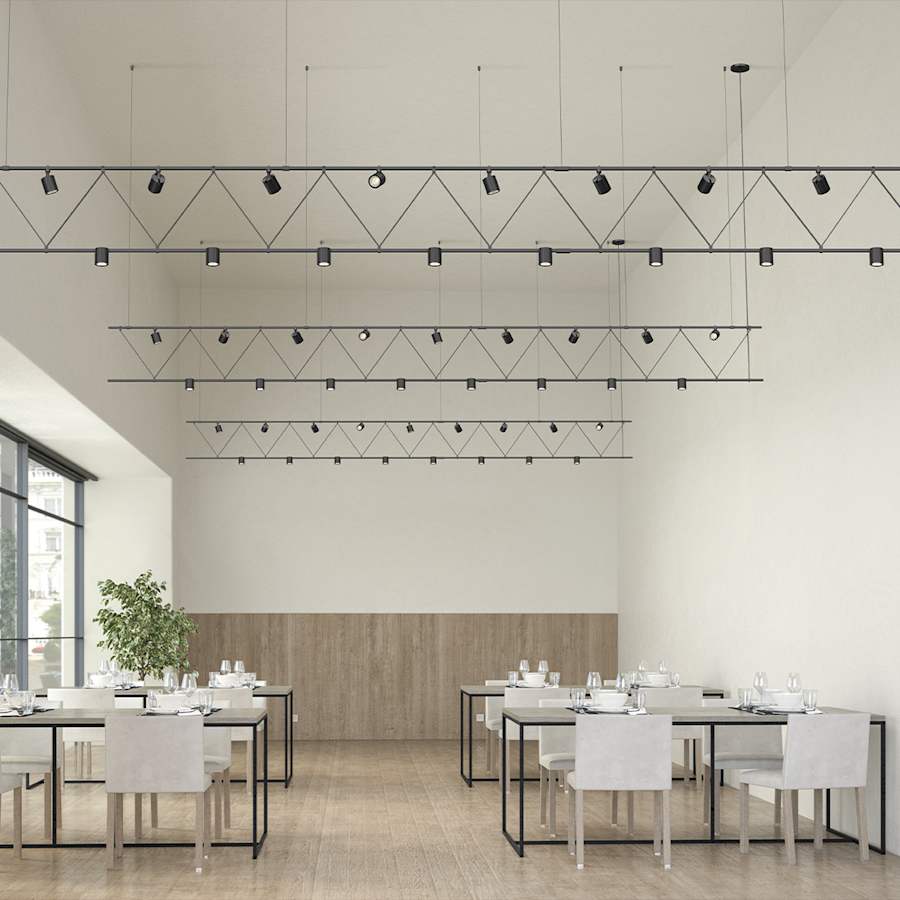 Sonneman Suspenders 17 Light 170" Wide LED Linear Chandelier - Image 3