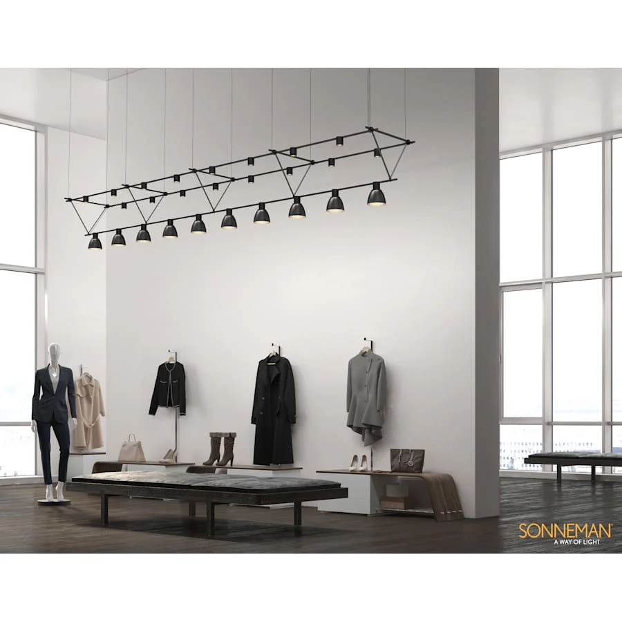 Sonneman Suspenders 10 Light 170" Wide LED Linear Chandelier - Image 2