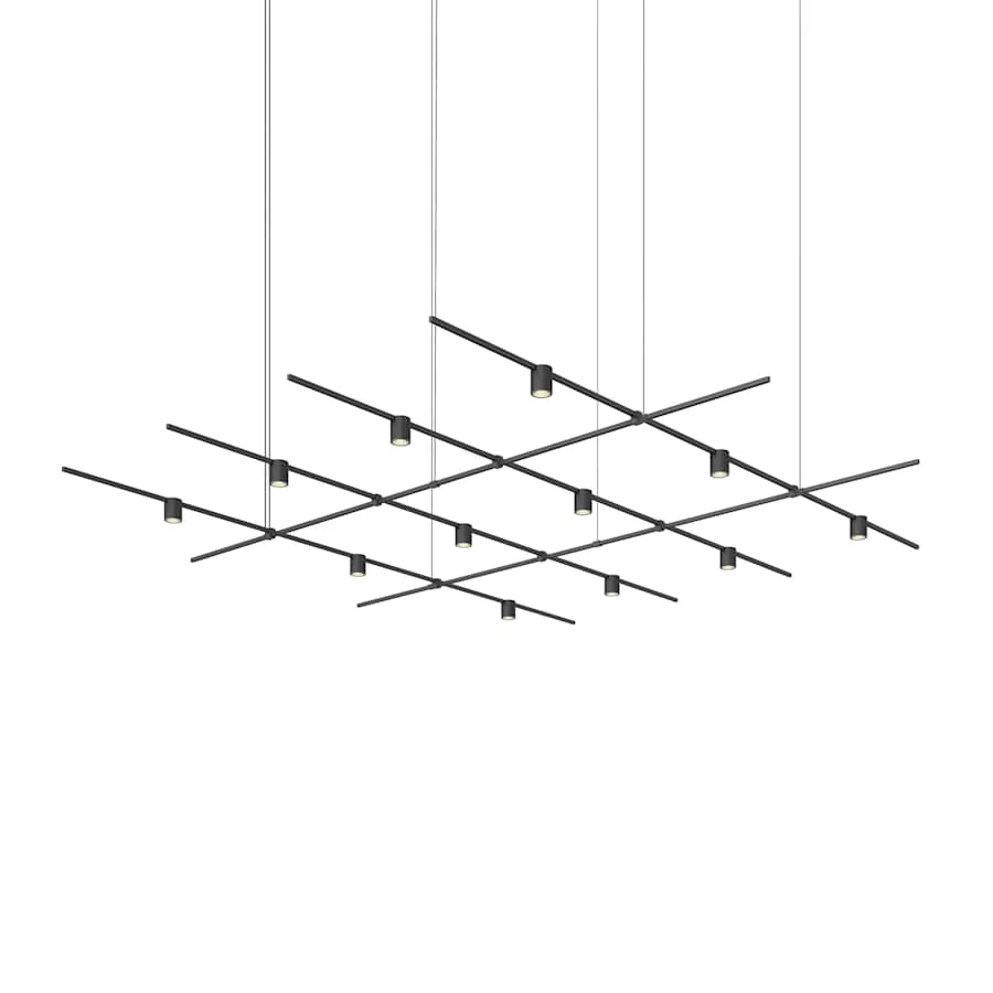 Sonneman Suspenders 12 Light 97" Wide LED Linear Chandelier - Image 1
