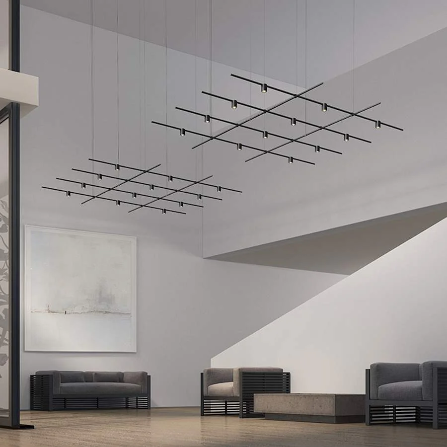 Sonneman Suspenders 12 Light 97" Wide LED Linear Chandelier - Image 2