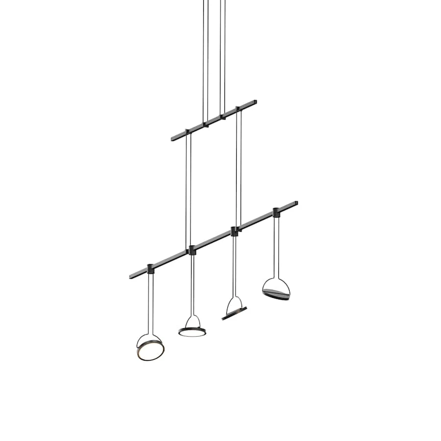 Sonneman Suspenders 4 Light 37" Wide LED Linear Chandelier - Image 1
