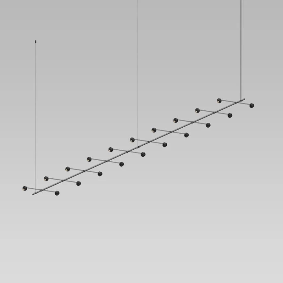 Sonneman Suspenders 20 Light 193" Wide LED Linear Chandelier - Image 2
