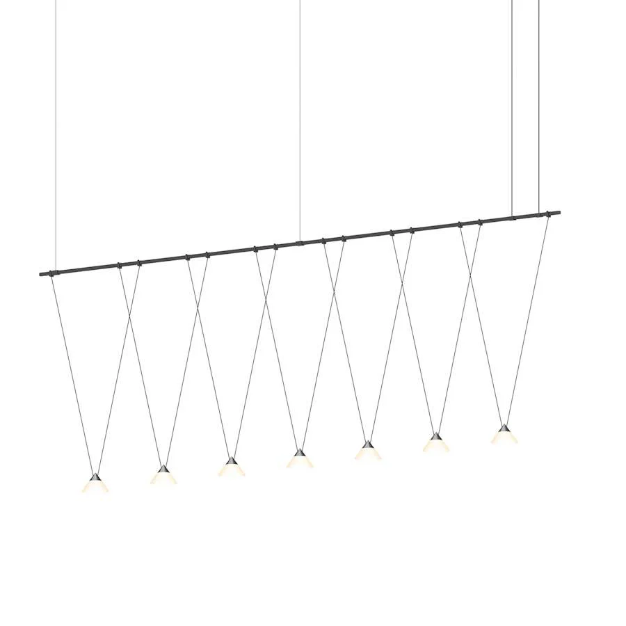 Sonneman Suspenders 7 Light 97" Wide LED Suspension Multi Light Pendant - Image 1