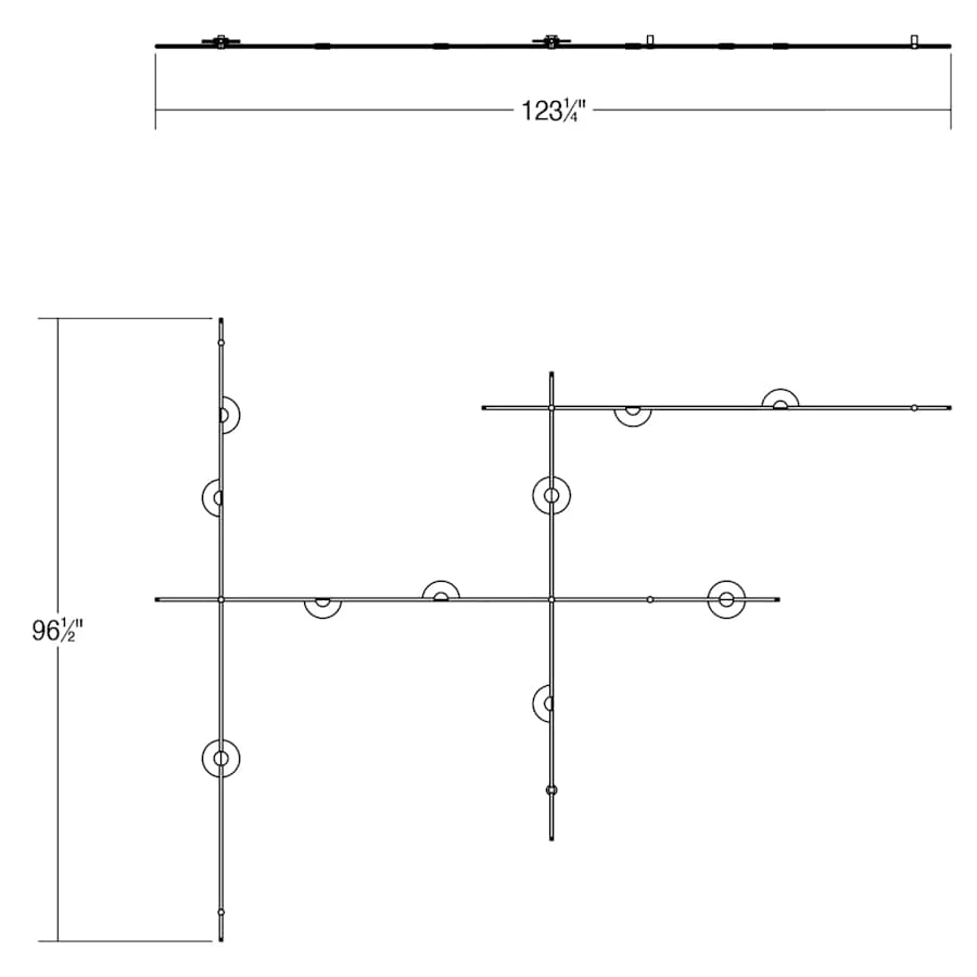 Sonneman Suspenders 13 Light 123" Tall LED Wall Sconce - Image 2
