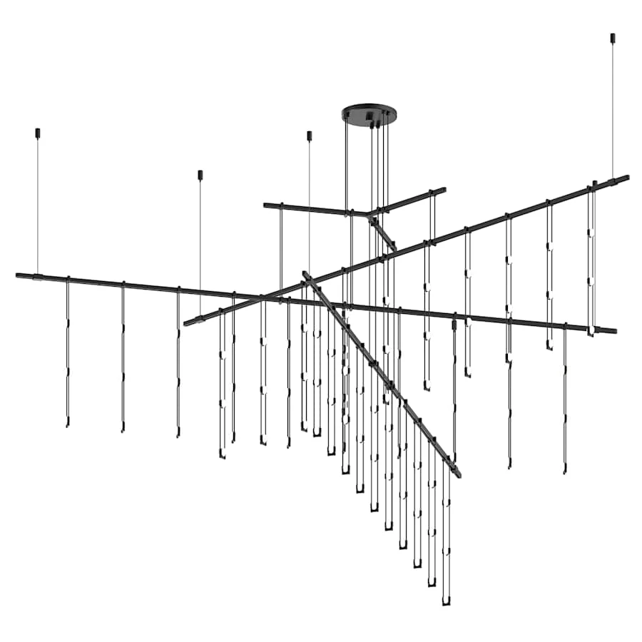 Sonneman Suspenders 83" Wide LED Abstract Chandelier - Image 1