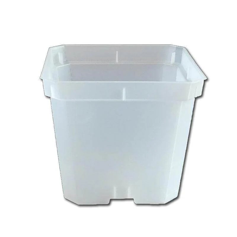 4" Clear Square Orchid Pot - Image 1