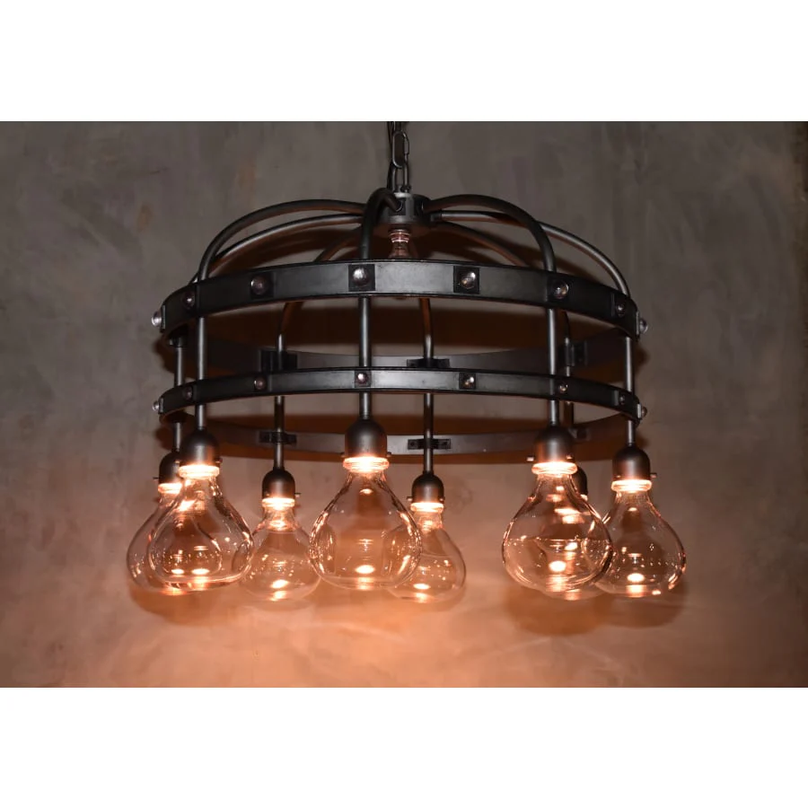 Studio M Napa 8 Light 38-1/4" Wide Integrated LED Multi Light Pendant with Glass Shades and Crystal Accents - Image 3