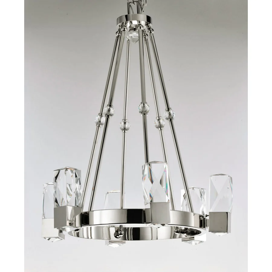 Studio M Empire 12 Light 26-1/2" Wide Integrated LED Chandelier with Faceted Crystal Shades - Image 2