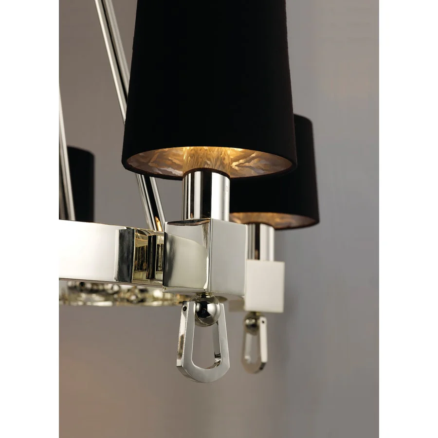 Studio M Jefferson 6 Light 37-1/2" Wide Chandelier with Silk Shades - Image 3