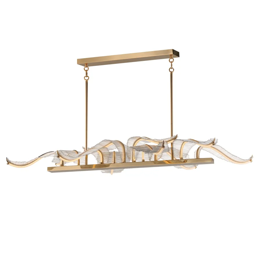 Studio M Lillet 61" Wide LED Crystal Abstract Chandelier with Beveled Crystal Shades - Image 1