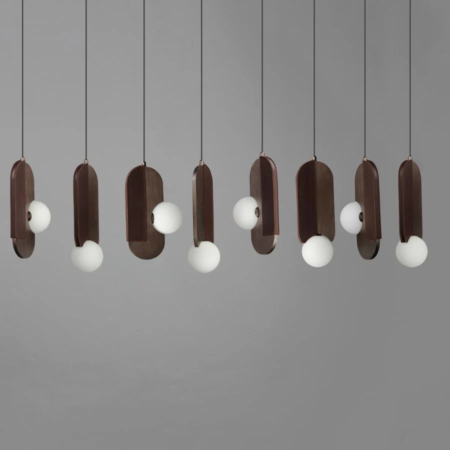 Studio M Stitched 8 Light 72" Wide LED Linear Chandelier by Mat Sanders - Image 3