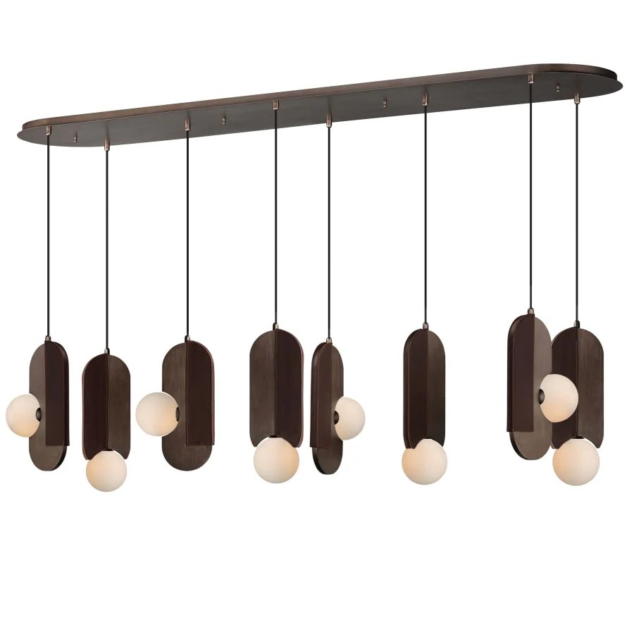 Studio M Stitched 8 Light 72" Wide LED Linear Chandelier by Mat Sanders - Image 1