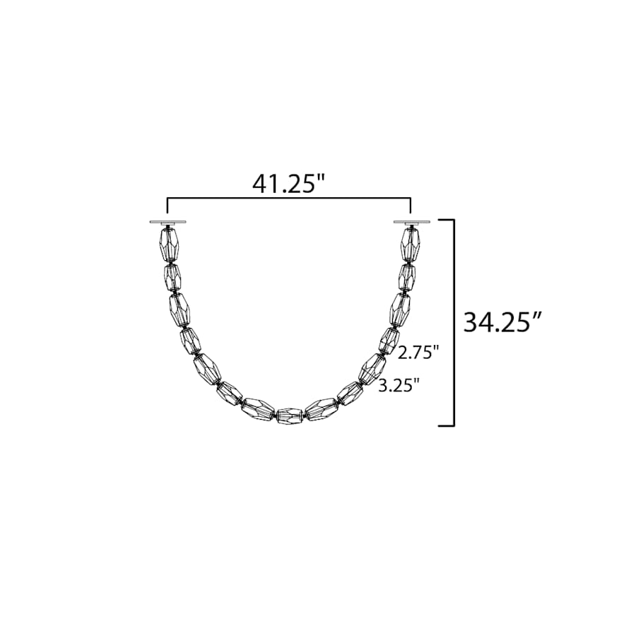 Studio M Dolce Vita 42" Wide Crystal Linear Pendant - Image 2