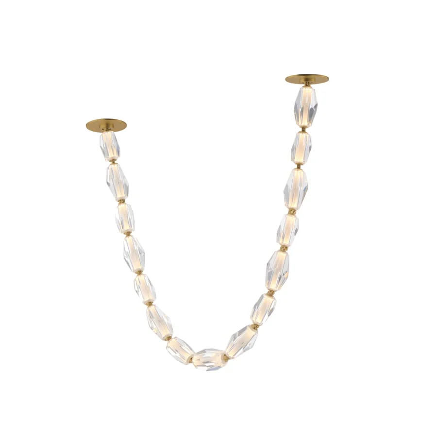 Studio M Dolce Vita 41" Wide LED Crystal Linear Pendant with Beveled Crystal Shades - Image 1