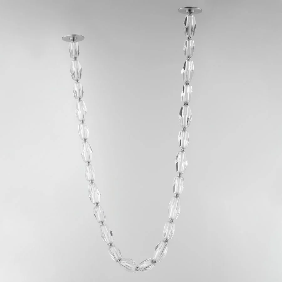 Studio M Dolce Vita 90" Wide LED Crystal Linear Pendant with Beveled Crystal Shades - Image 3