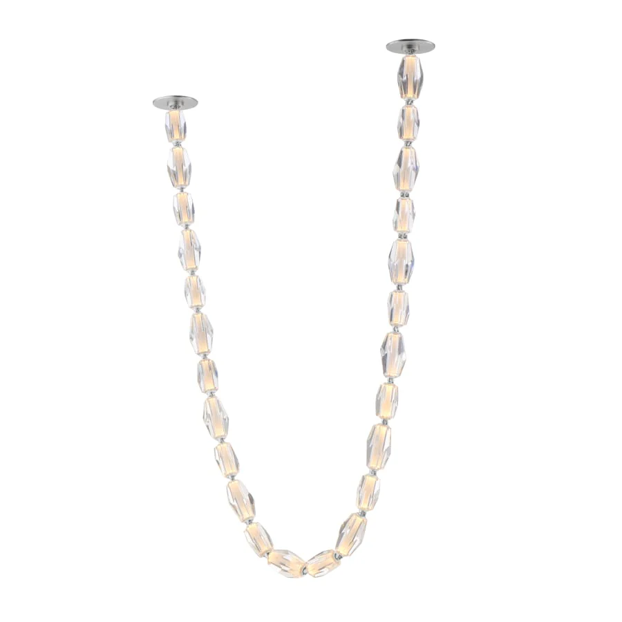 Studio M Dolce Vita 90" Wide LED Crystal Linear Pendant with Beveled Crystal Shades - Image 1