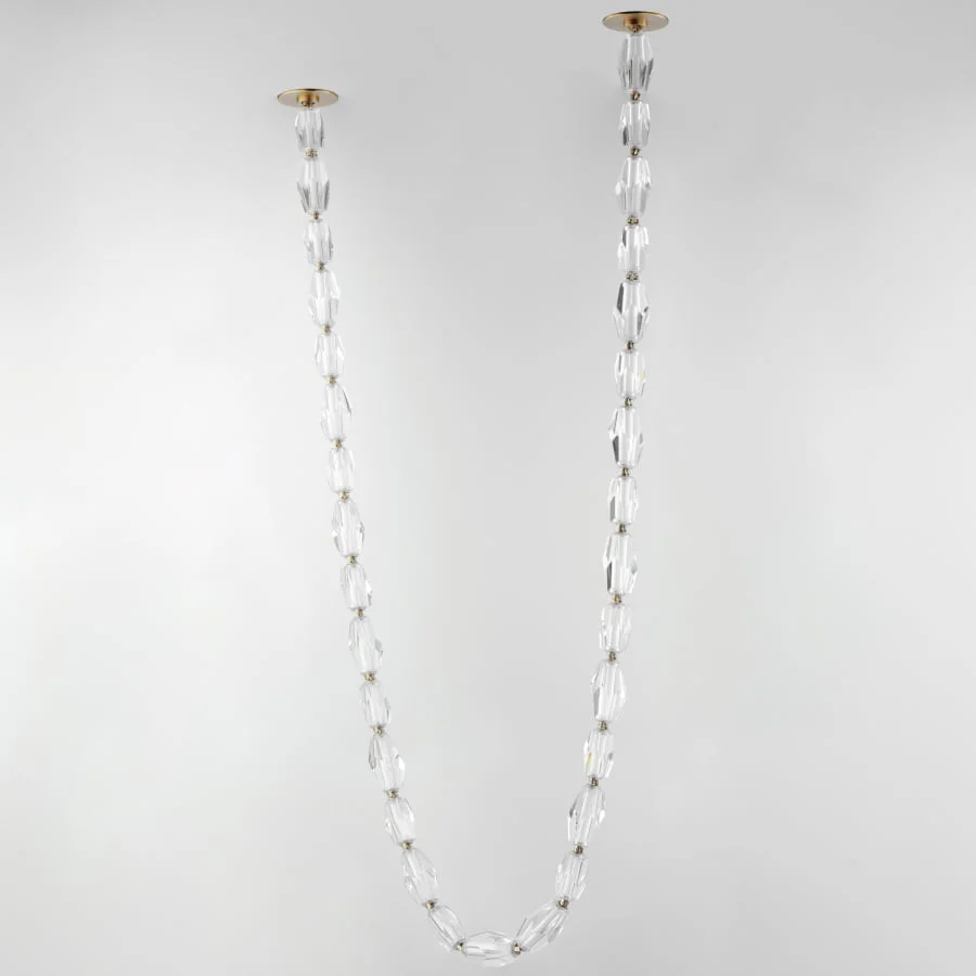 Studio M Dolce Vita 85" Wide LED Crystal Linear Pendant with Beveled Crystal Shades - Image 2