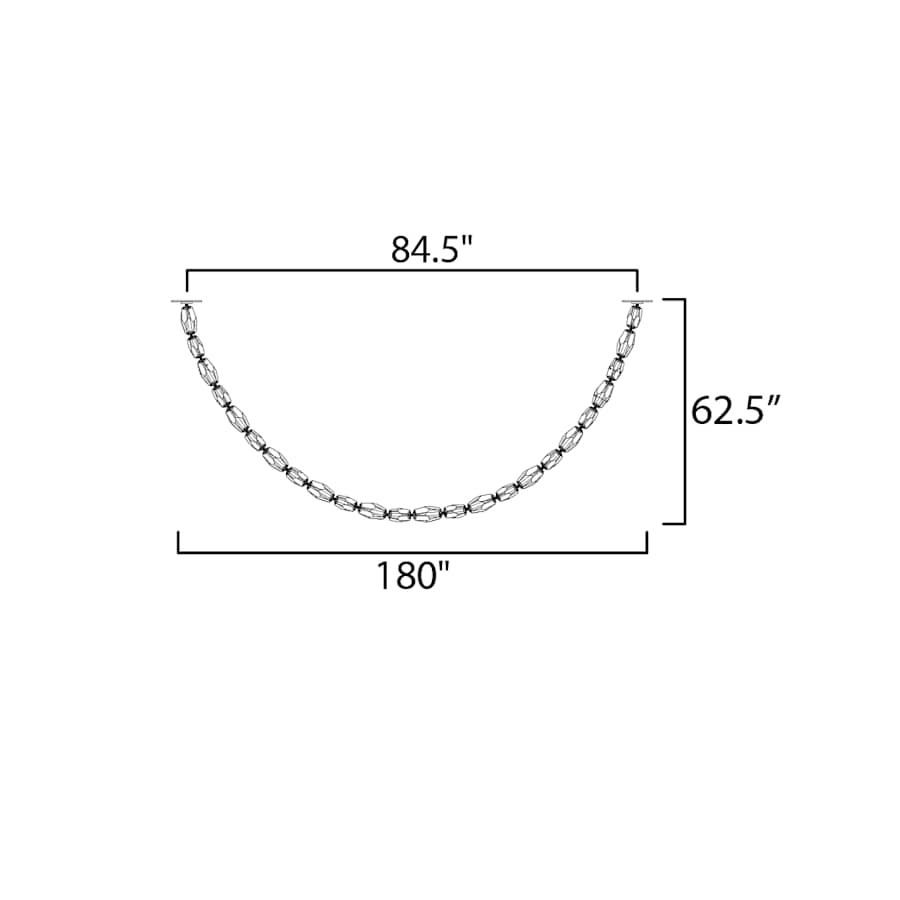 Studio M Dolce Vita 180" Wide Crystal Linear Pendant - Image 2