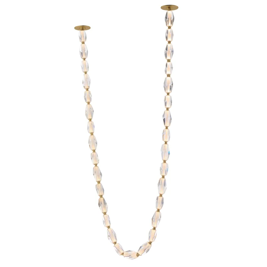 Studio M Dolce Vita 85" Wide LED Crystal Linear Pendant with Beveled Crystal Shades - Image 1