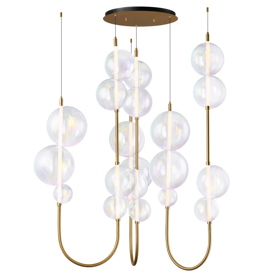 Studio M Dreamer 59" Wide LED Abstract Multi Light Pendant - Image 2